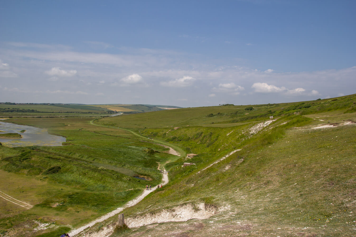 Seaford - Eastbourne, Seven Sisters Walk by a beautiful day